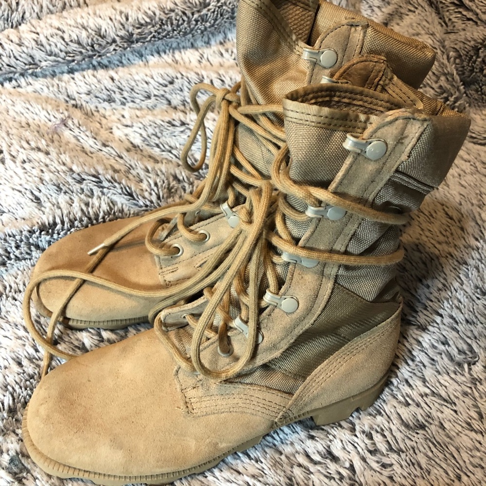 Tan Combat Boots